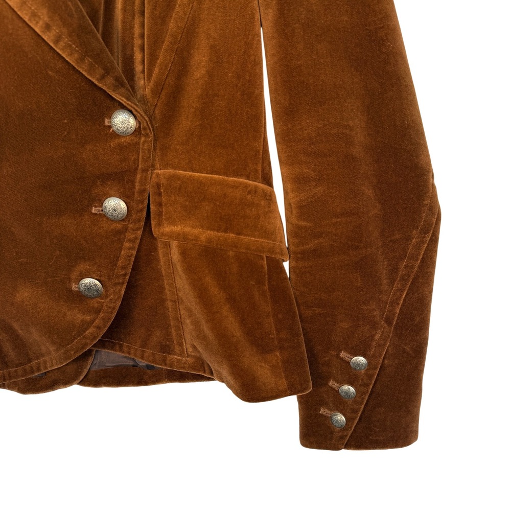 Cole Haan Collection Brown Velvet Equestrian Blazer Ornate Buttons Sm-see note - Picture 4 of 10